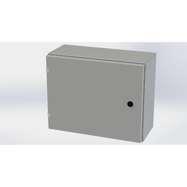 1/4 Turn Latch Electrical Enclosures, 16 in H, 8 in D, 20 in W, NEMA 3R, 4, 12, 13, Carbon Steel